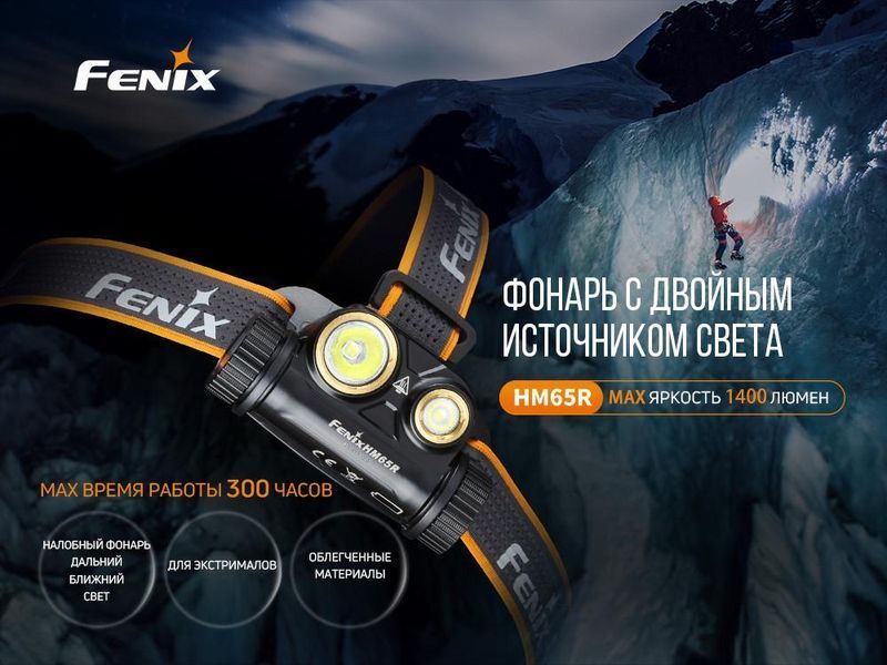 Налобный фонарик Fenix HM65R 1000лм IP68 L703298 фото