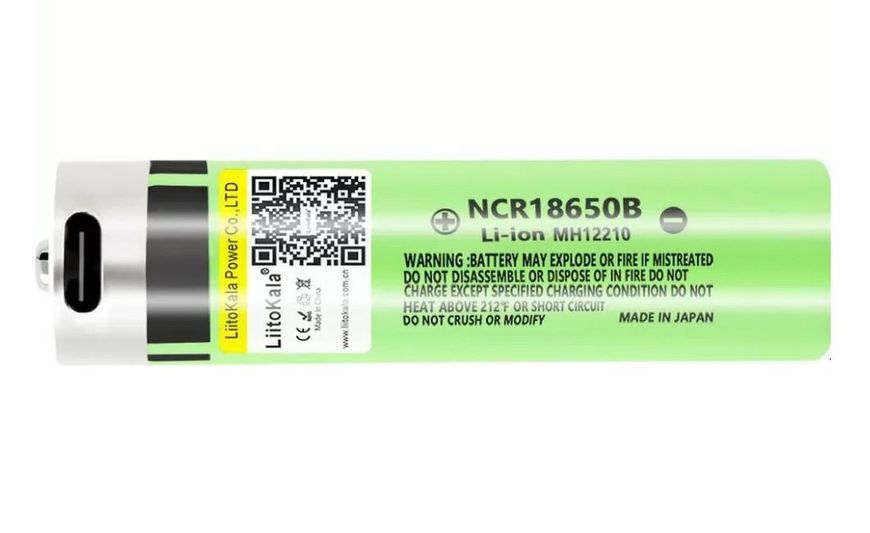 Акумулятор LiitoKala Lii-USB-34B 18650 3400mah із захистом (Зелений) L703364 фото
