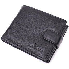 Мужской бумажник с блоком под документы из натуральной кожи ST Leather 22480 Черный b22480 фото