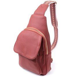 Женская сумка с одной лямкой через плечо из зернистой экокожи Vintage 22762 Бордовая b22762 фото