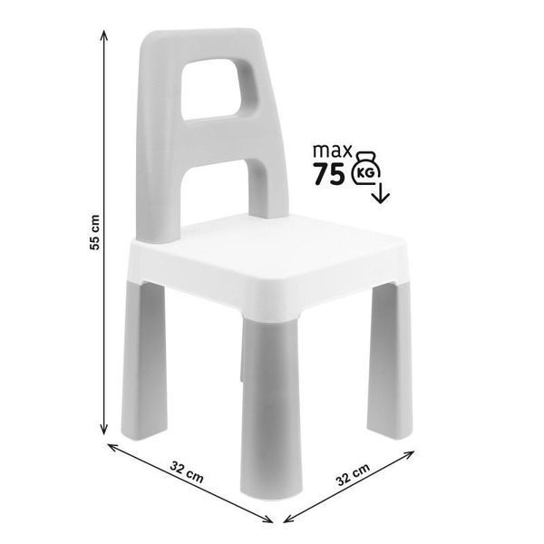 Дитячий стілець "Kids Chair" 0198TXK сірий, до 75 кг RT-0198TXK фото
