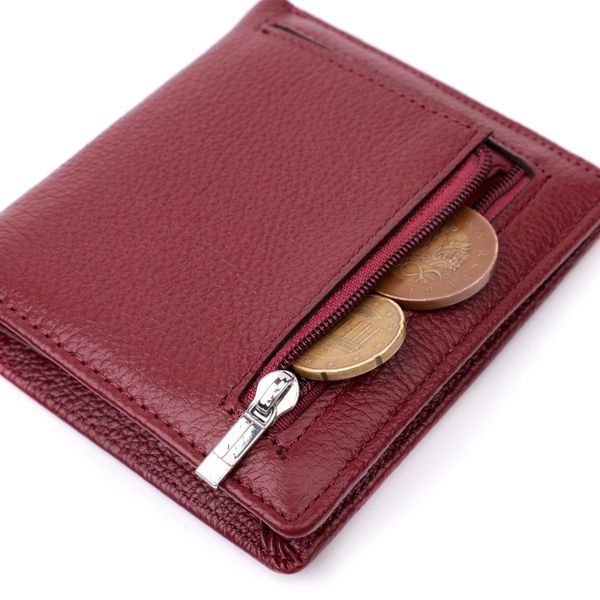 Маленький женский кошелек из натуральной кожи ST Leather 19467 Бордовый b19467 фото