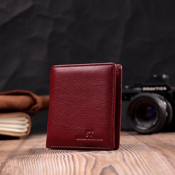 Маленький женский кошелек из натуральной кожи ST Leather 19467 Бордовый b19467 фото