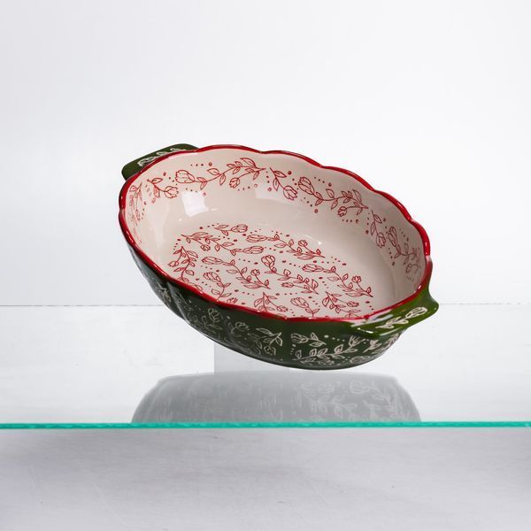 Форма для запікання Vintage 30&times;18&times;5 см овальна з ручками Зелена LU-HM05-02 фото