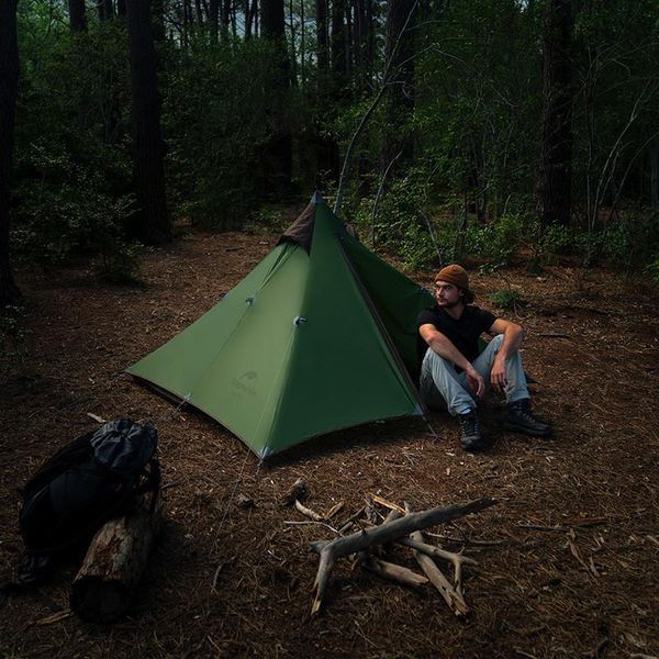 Надлегкий одномісний намет з гострою верхівкою Naturehike NH17T030-L (Темно-зелений) L703979 фото