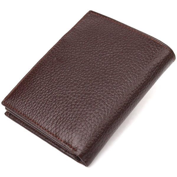 Мужской вертикальный кошелек из натуральной кожи CANPELLINI 21674 Коричневый b21674 фото