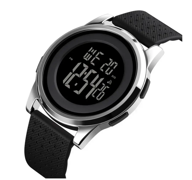 Мужские спортивные наручные часы Skmei 1502 (Серебристые) L9003062 фото