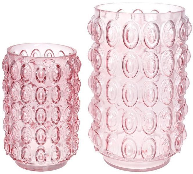 Ваза декоративна Ancient Glass "Bubbles" 30х19см, скло, рожевий BD-591-320 фото