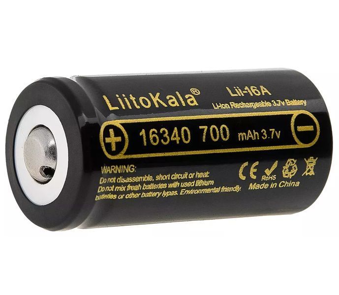Аккумулятор LiitoKala Lii-16A 16340 700mah (Черный) L703365 фото
