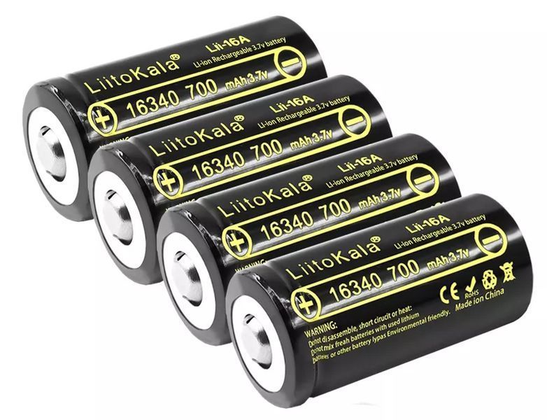 Аккумулятор LiitoKala Lii-16A 16340 700mah (Черный) L703365 фото