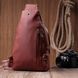 Жіноча сумка з однією лямкою через плече з зернистої екошкіри Vintage 22762 Бордова b22762 фото 10