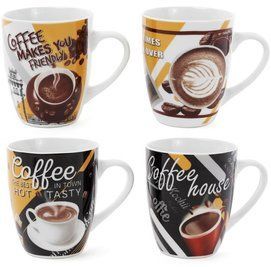 Кружка фарфоровая "Coffee in the town" 350мл BD-334-414 фото