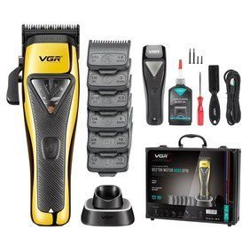 Професійна машинка для стрижки VGR V-015 Pro 7Вт 2500 мАг з насадками L718112 фото