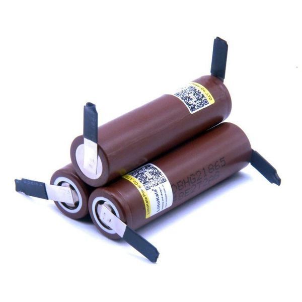Акумулятори 18650 LG HG2 3000mAh 3.7 V 20А під пайку L33010 фото