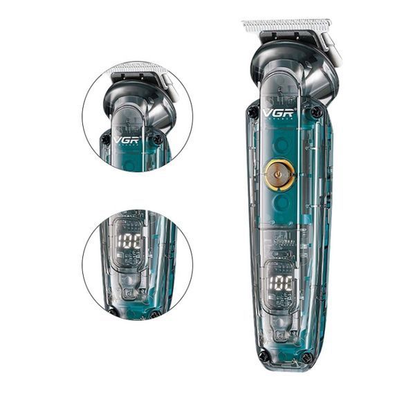 Триммер аккумуляторный VGR V-949 для бороды и носа IPX6 LCD (5 насадок) L718436 фото
