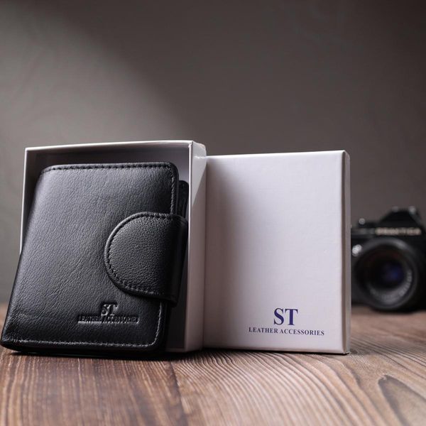 Вертикальный кошелек для женщин из натуральной кожи ST Leather 22701 Черный b22701 фото