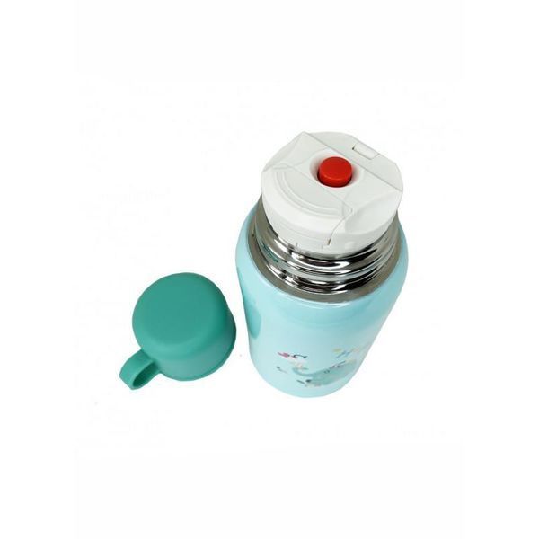 Термос-поїльник з силіконовою трубочкою MGZ-0318(Turquoise) чашкою, в чохлі з ремінцем, 550 мл RT-MGZ-0318(Turquoise) фото