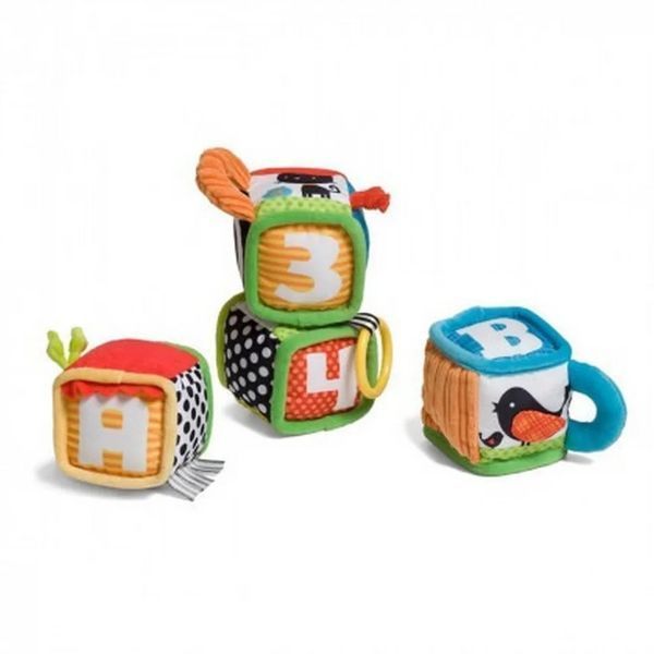 Набор мягких игрушек "Кубики Зверушки" INFANTINO 4 шт RT-306606 фото