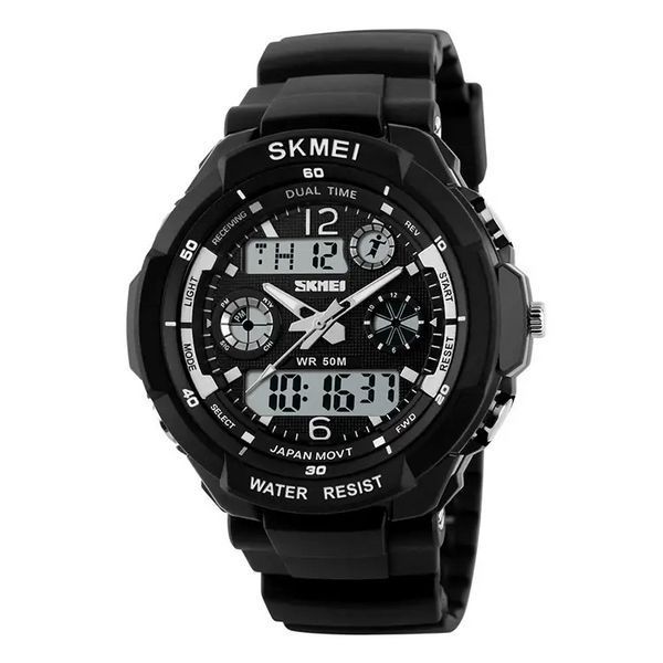 Дитячий спортивний наручний годинник Skmei 1060 s-shock Чорний L10606 фото