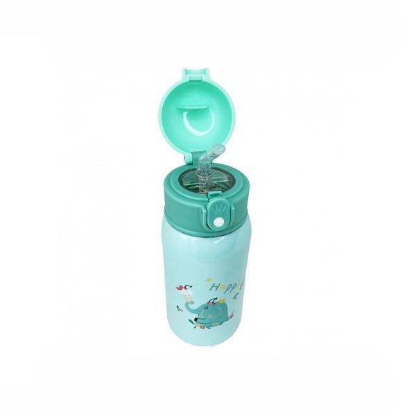 Термос-поїльник з силіконовою трубочкою MGZ-0318(Turquoise) чашкою, в чохлі з ремінцем, 550 мл RT-MGZ-0318(Turquoise) фото