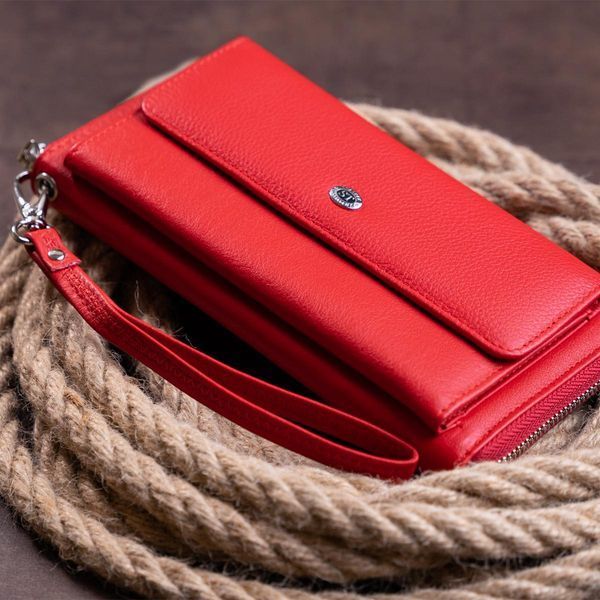 Гаманець з кишенькою на лицьовій стороні жіночий ST Leather 19366 Червоний b19366 фото