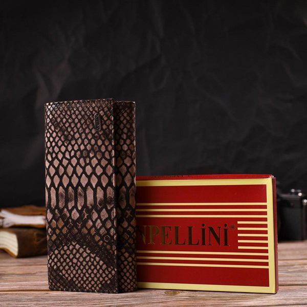 Женский кошелек из натуральной кожи с тиснением под змею CANPELLINI 21713 Разноцветный b21713 фото