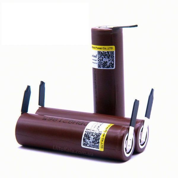 Акумулятори 18650 LG HG2 3000mAh 3.7 V 20А під пайку L33010 фото