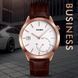Чоловічий кварцовий годинник Skmei 1581 Prestige коричневий з рожевим L15814 фото 4