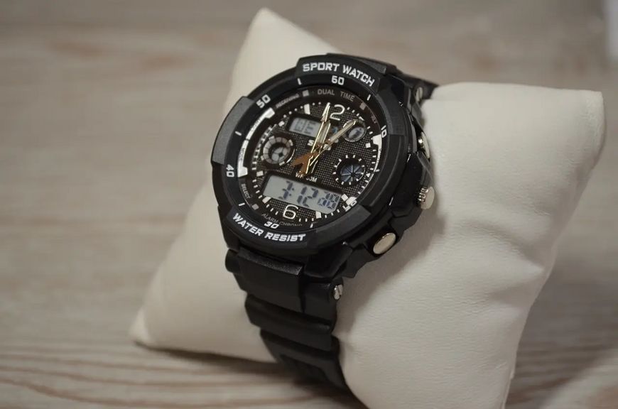 Дитячий спортивний наручний годинник Skmei 1060 s-shock Чорний L10606 фото