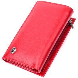 Женский кошелек в три сложения из натуральной кожи ST Leather 19469 Красный b19469 фото