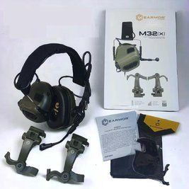 Комплект активні навушники Earmor M32(x) + кріплення чебурашки M16C (Оливковий) L707984 фото