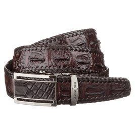 Ремень-автомат мужской CROCODILE LEATHER 18171 из натуральной кожи крокодила Коричневый b18171 фото