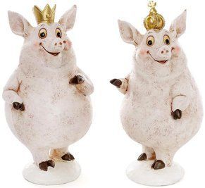 Набор 2 декоративных фигурки "Королевские свинки" 9х9х17см BD-823-498 фото