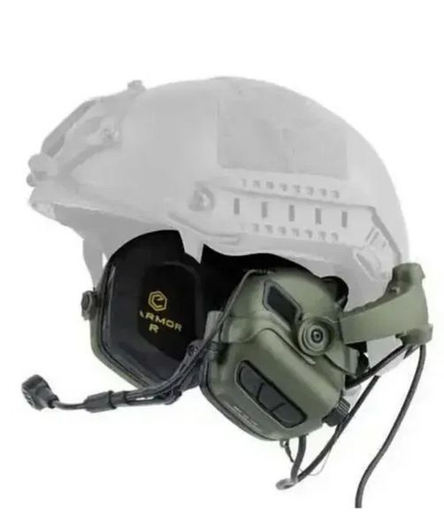 Комплект активные наушники Earmor M32(x) + крепление чебурашки M16C (Оливковый) L707984 фото