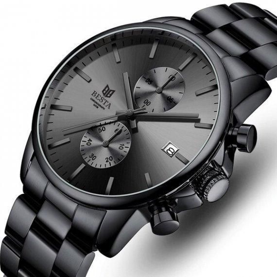 Чоловічий наручний годинник Besta Mars (Black) L703014 фото