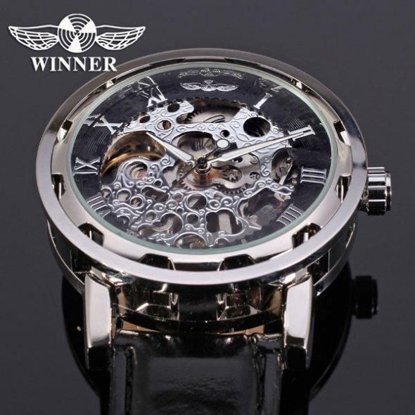 Жіночий механічний годинник Winner Black II L11079 фото