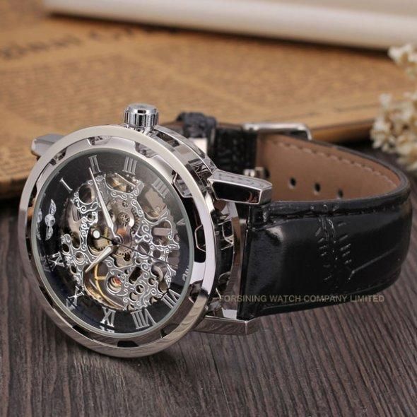 Жіночий механічний годинник Winner Black II L11079 фото
