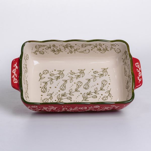Форма порцелянова для випікання в духовці Vintage 23&times;14&times;5 см прямокутна Червона LU-HM05-09 фото