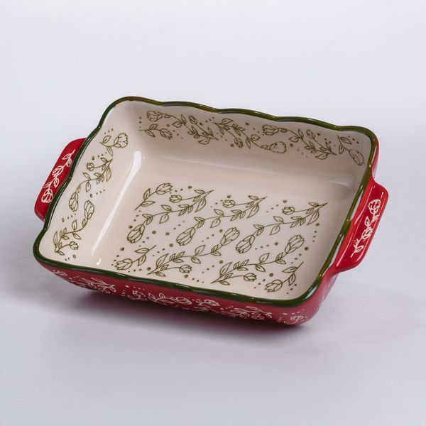 Форма порцелянова для випікання в духовці Vintage 23&times;14&times;5 см прямокутна Червона LU-HM05-09 фото