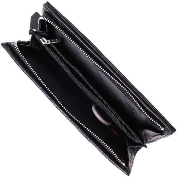 Вертикальний гаманець-клатч унісекс із натуральної шкіри ST Leather 22532 Чорний b22532 фото