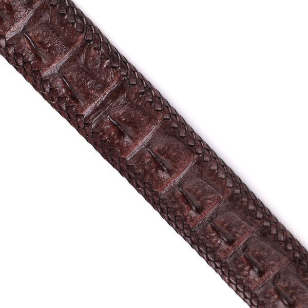 Ремень-автомат мужской CROCODILE LEATHER 18171 из натуральной кожи крокодила Коричневый b18171 фото