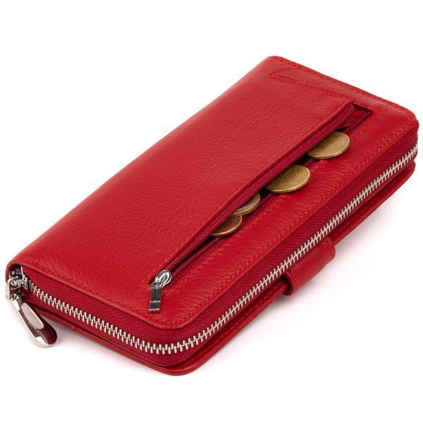 Вертикальный вместительный кошелек из кожи женский ST Leather 19306 Красный b19306 фото