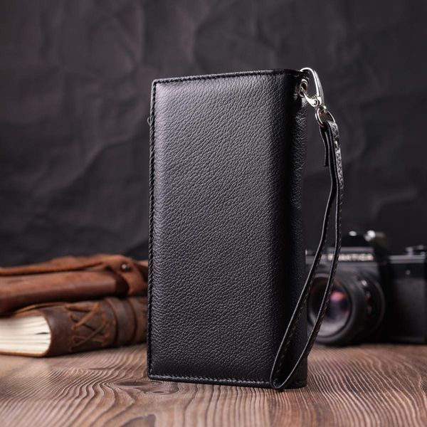 Вертикальний гаманець-клатч унісекс із натуральної шкіри ST Leather 22532 Чорний b22532 фото