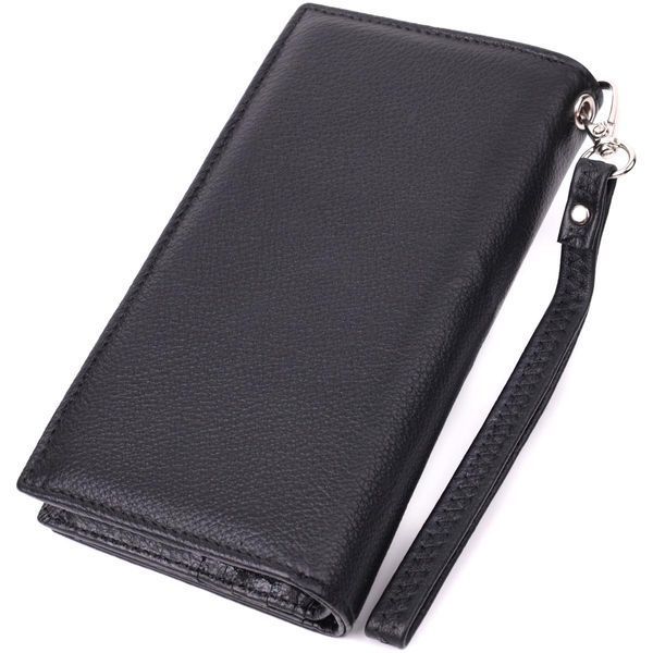 Вертикальний гаманець-клатч унісекс із натуральної шкіри ST Leather 22532 Чорний b22532 фото