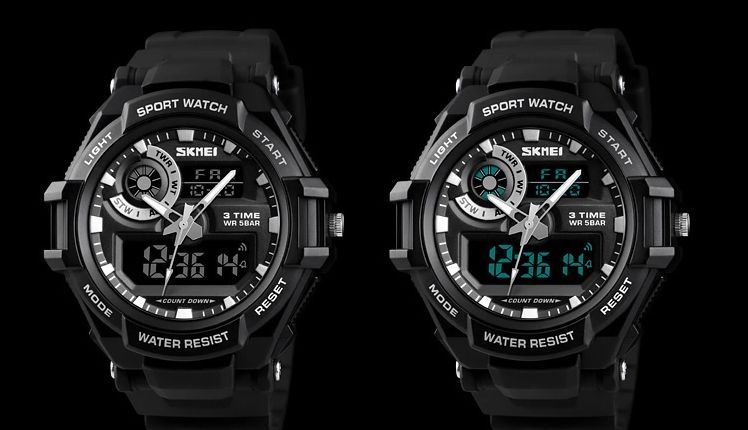 Мужские спортивные наручные часы Skmei 1357 черные L135778 фото
