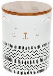 Банка "The Cat" для сипучих продуктів 1200 мл, біла кераміка BD-304-950 фото
