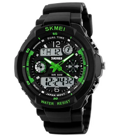 Дитячий спортивний наручний годинник Skmei 1060 s-shock Зелений L09267055 фото