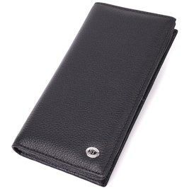 Женский вертикальный кошелек на магнитах из натуральной кожи ST Leather 22538 Черный b22538 фото