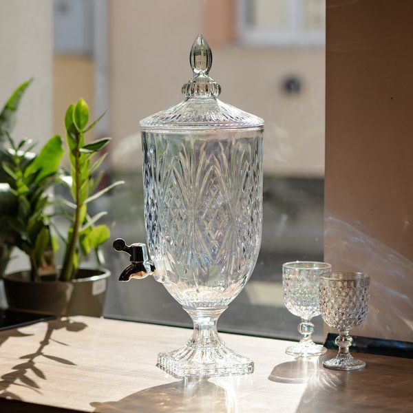 Лимонадница Classic Crystal 5 л с краном кувшин диспенсер для напитков LU-HP-19-297 фото