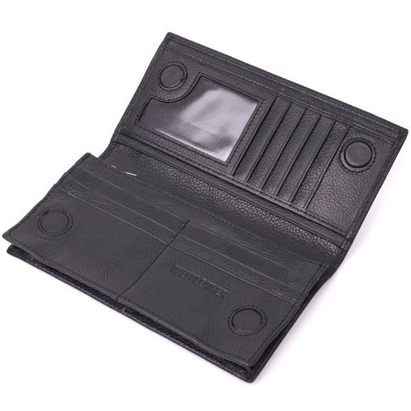 Женский вертикальный кошелек на магнитах из натуральной кожи ST Leather 22538 Черный b22538 фото
